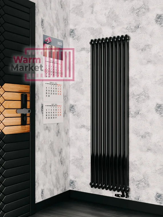 Вертикальный трубчатый радиатор Solira 2180 N12 боковое подключение, кремовый (RAL 9001)