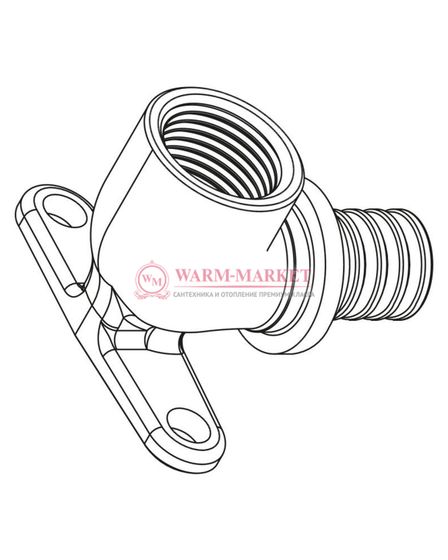 Угольник REHAU настенный с внутренней резьбой 20-Rp 1/2 RX