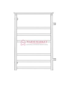 Хендрикс БП П7 - водяной полотенцесушитель, боковое подключение, белый