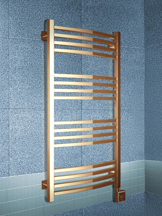Arkus Bronze E - бронзовый электрический полотенцесушитель с квадратным профилем