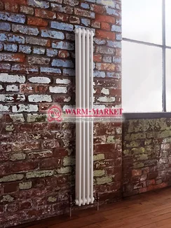 Вертикальный трубчатый радиатор Dia Norm 2180-4 секции, двухтрубный с нижним правым/левым подключением.
