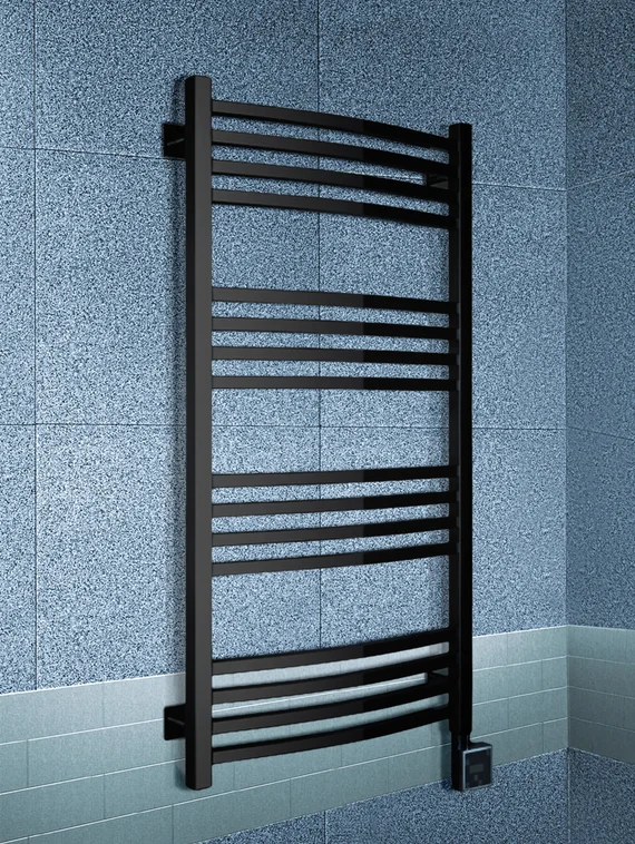 Arkus Black E - черный электрический полотенцесушитель с квадратным профилем