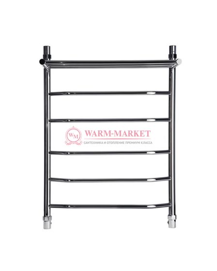 Galant 6 (трапеция) - водяной полотенцесушитель с полкой из нержавеющей стали