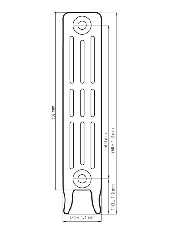 Derby 600 - чугунный дизайн радиатор