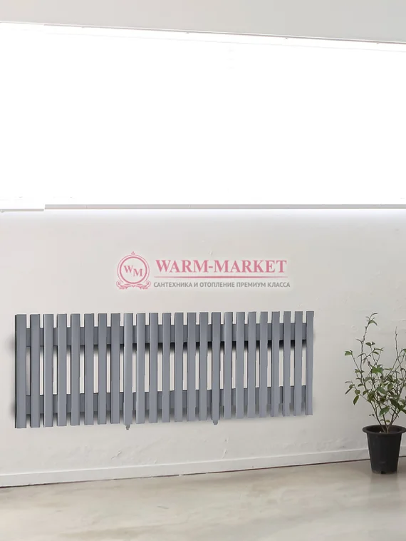 Steel GZ 30х50 1980 - горизонтальный трубчатый дизайн-радиатор высотой 430 мм, 40 секций