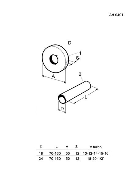 Декоративный комплект покрытия труб Circle, золото