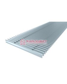 Решетка для конвектора Vitron серебристая анодированная из алюминия натурального цвета шириной 260 мм.