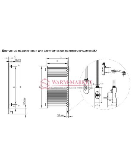 Полотенцесушитель ArtofSpace Loft Chrome