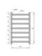 Полотенцесушитель электрический Solent Sauc SR-005 800х500 П7 белый