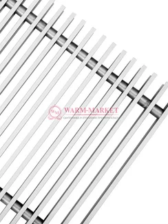 Решетка для внутрипольного конвектора Techno поперечная алюминиевая шириной 370 мм