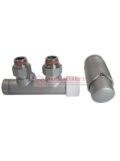 Узел подключения термостатический DUO-PLEX 3/4 x М22x1,5 + 2 Ниппеля 1/2x3/4 Сатин
