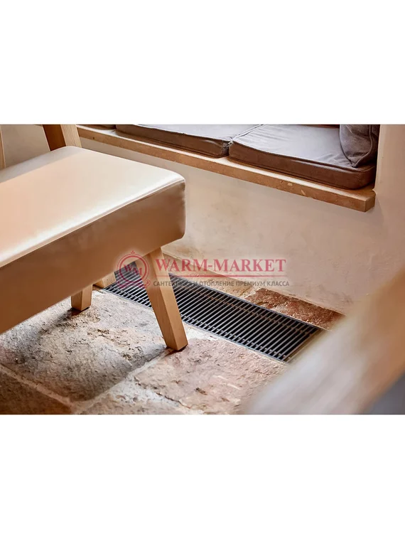 Внутрипольный конвектор Katherm QK nano глубиной 70 мм, шириной 165 мм