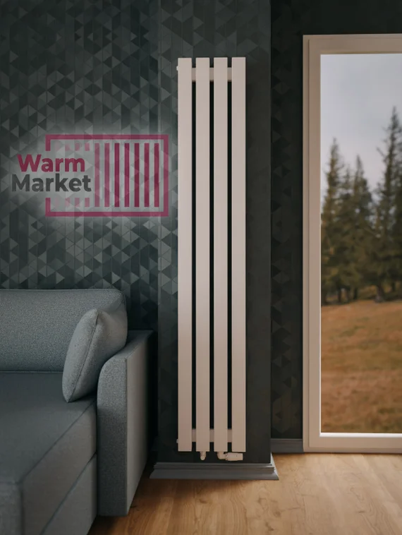Axxinot Verde 60х60 V - вертикальный водяной радиатор высотой 2000 мм, 7 секций
