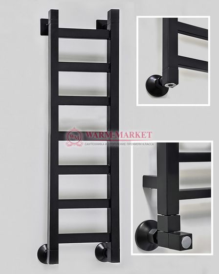 Quadro Q1 - узкий водяной дизайн-полотенцесушитель из нержавеющей стали