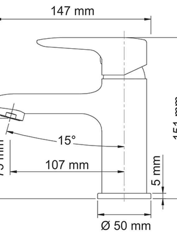 Смеситель для умывальника черный Vils 5603-Bl
