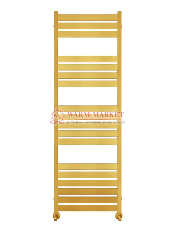 Латте П18 - водяной полотенцесушитель, нижнее подключение, цвет золото