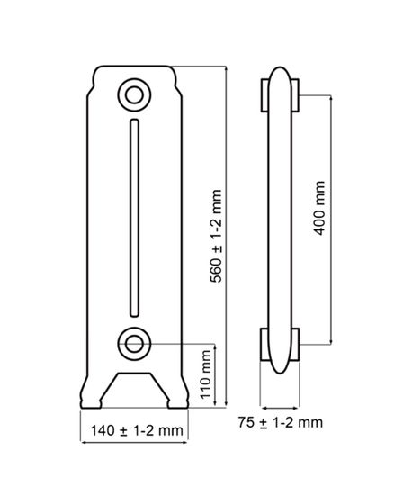 Чугунный радиатор HeatWave Azalia 560