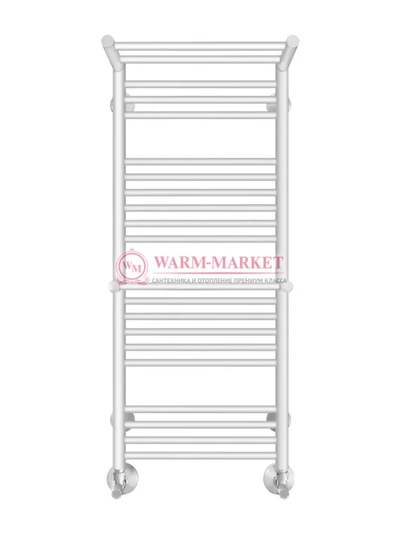Аврора П20-2 - водяной полотенцесушитель с двумя полками, нижнее подключение, белый
