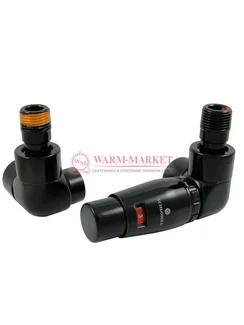 Комплект термостатический Lux 6037 Черный 9005