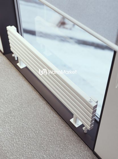 Bareng Tipe ZN 1000 - напольный трубчатый радиатор шириной 1000 мм, нижнее разнесенное подключение