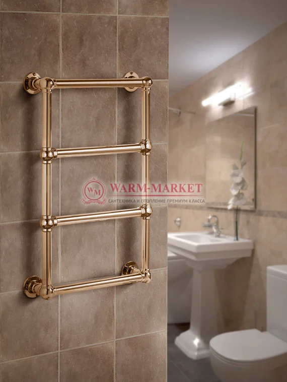 Полотенцесушитель Warmer Bomond в ретро стиле 600х400 мм, 4 перекладины
