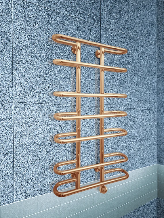 Furror Bronze E - бронзовый электрический полотенцесушитель с округлыми перекладинами