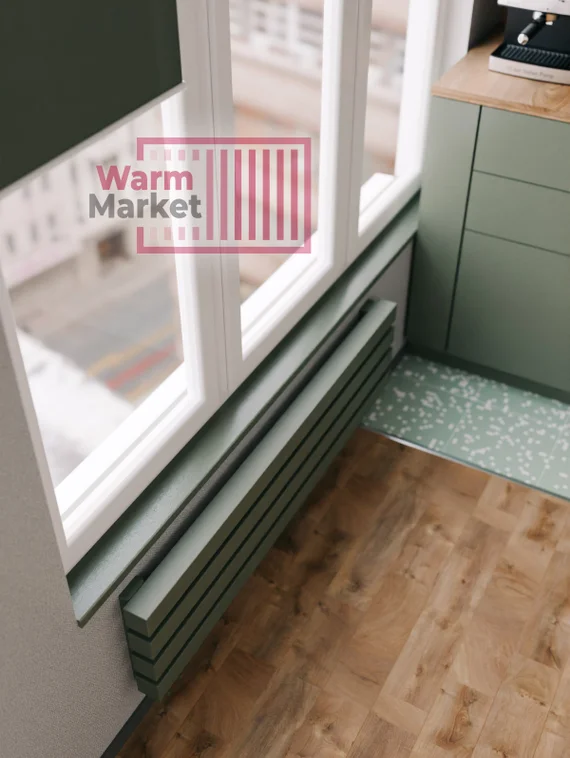 Axxinot Verde 60х60 Z - горизонтальный радиатор шириной 3000 мм, 4 секции