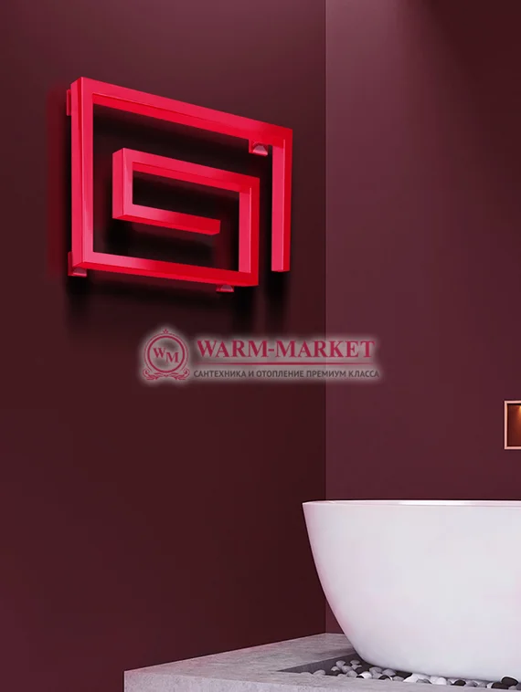 Garmonia R-дизайнерский водяной полотенцесушитель из квадратного профиля