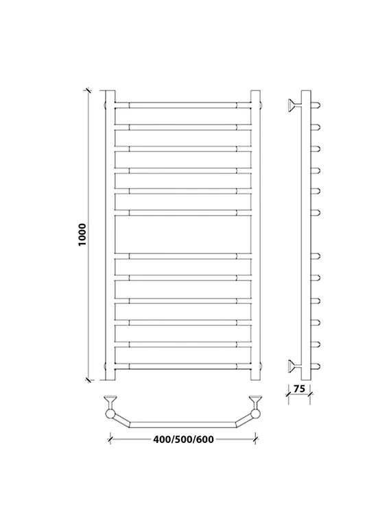 Водяной полотенцесушитель Secado Агата 4 из нержавеющей стали