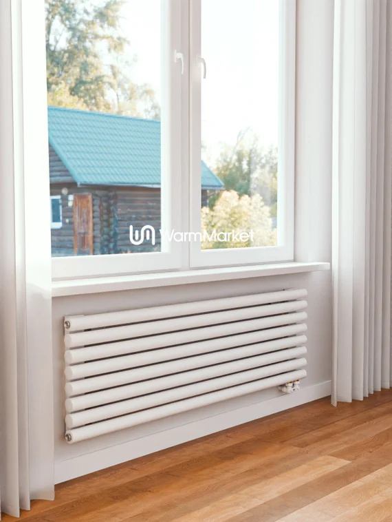 Bareng Monte Z 600 - горизонтальный трубчатый радиатор шириной 600 мм, нижнее правое подключение