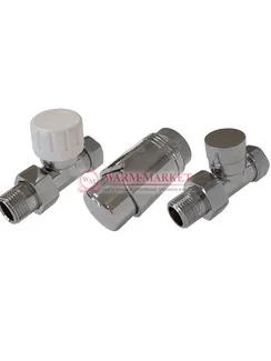 Комплект клапанов термостатических Elegant 6042 Прямой Хром