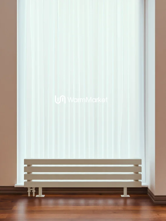 Bareng Livian ZN 2500 - напольный трубчатый радиатор шириной 2500 мм, нижнее левое подключение