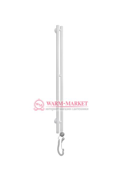Mini Vertical - узкий водяной полотенцесушитель из нержавеющей стали 100 мм. шириной цвет белый.