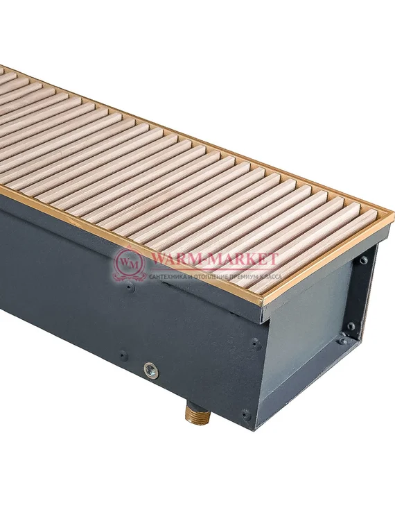 Внутрипольный конвектор Techno WD KVZs, высота 85 мм., ширина 200 мм., без решетки