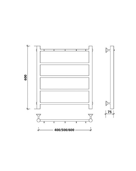 Водяной полотенцесушитель Secado Триада 1 К из нержавеющей стали