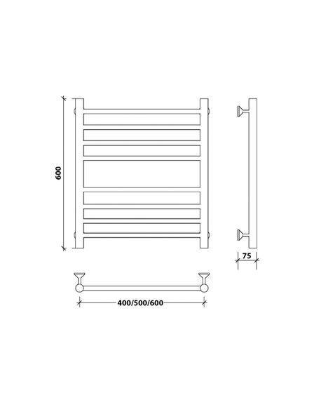 Водяной полотенцесушитель Secado Триада 4 из нержавеющей стали