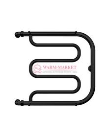 Фокстрот - водяной полотенцесушитель, боковое подключение, черный