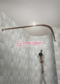 П-образный карниз для ванны серия Optima цвет бронза.