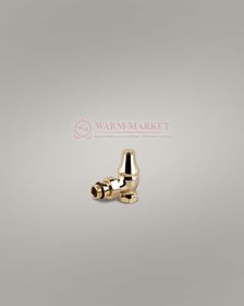 Угловой клапан "ретро" для подключения чугунного радиатора 1/2", золото