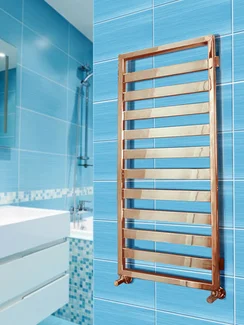 Tempra Bronze - бронзовый дизайн полотенцесушитель с широким профилем прямоугольного сечения