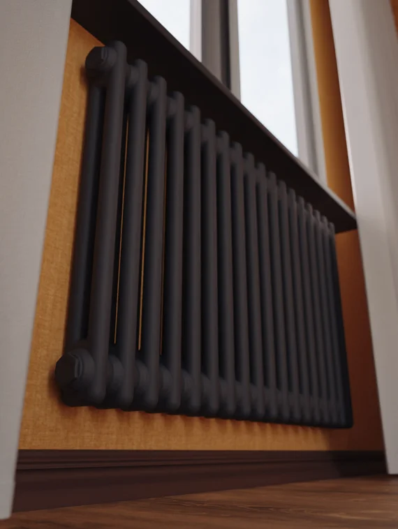 Bronto Pipe 2040 - двухтрубный трубчатый радиатор высотой 400 мм, нижнее подключение