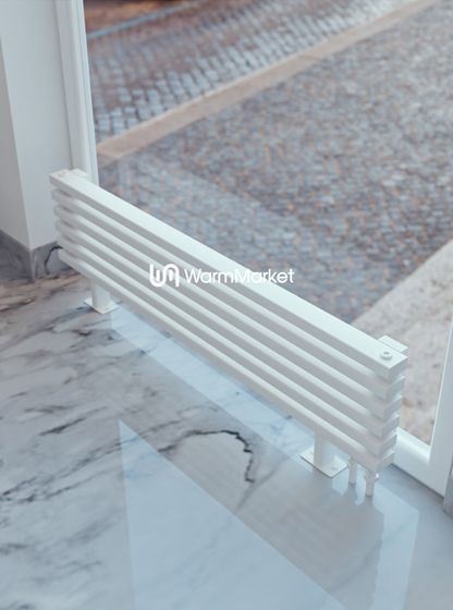 Bareng Select ZN 2250 - напольный трубчатый радиатор шириной 2250 мм, нижнее правое подключение