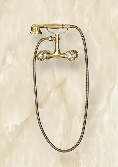 Бронзовый смеситель для ванны с душем в ретро стиле без излива