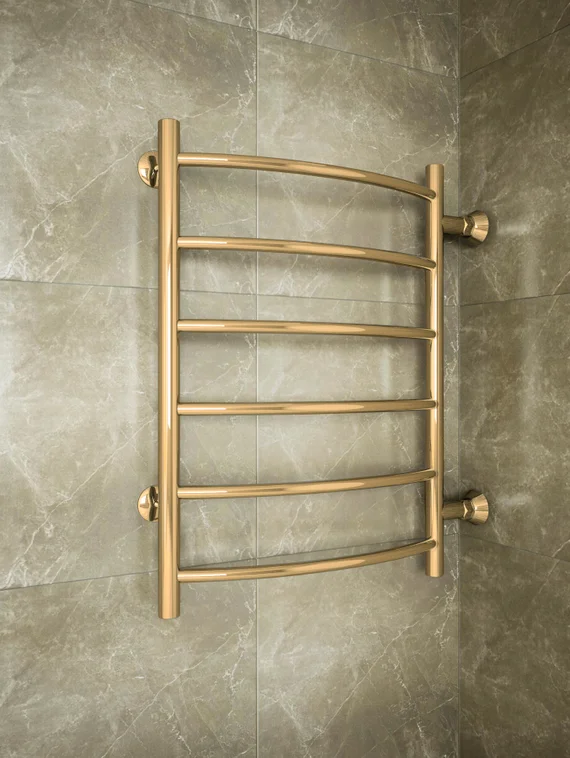 Classic - бронзовый  полотенцесушитель с боковым подключением .