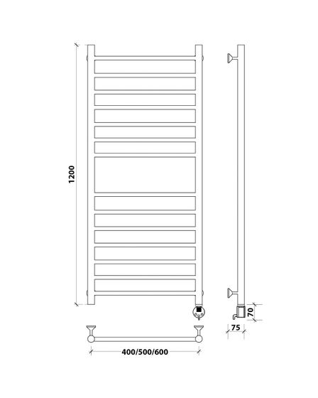 Электрический полотенцесушитель Secado Триада 4 из нержавеющей стали