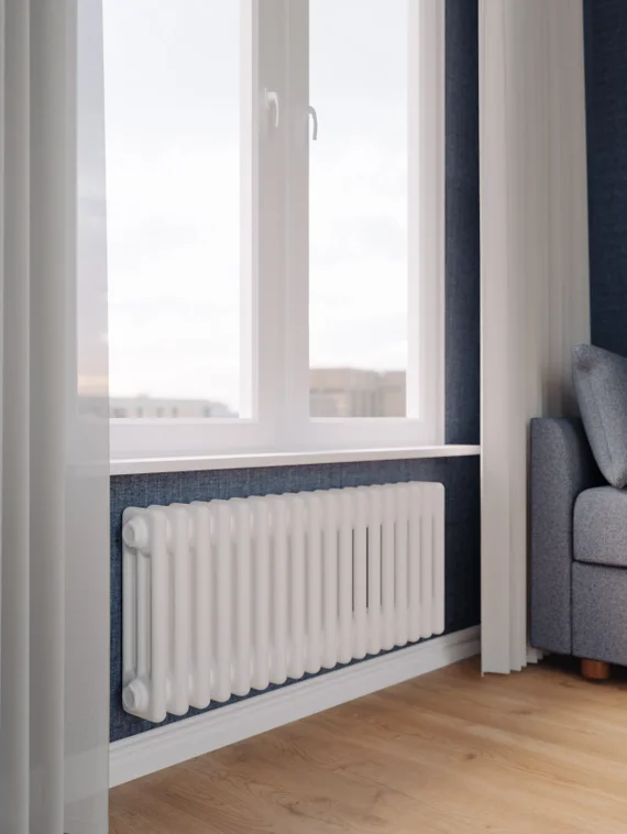 Bronto Pipe 3037 - трехтрубный трубчатый радиатор высотой 370 мм, боковое подключение