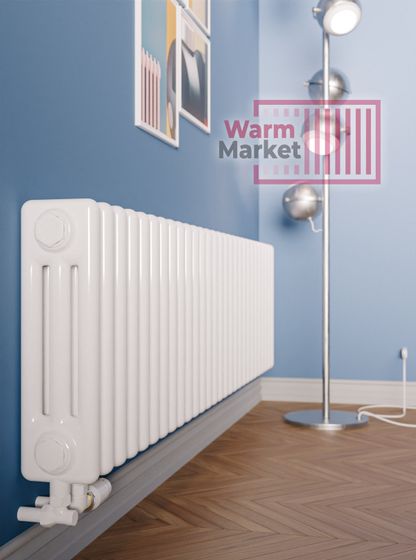 Трубчатый радиатор Solira 3030 N12 боковое подключение, белый (RAL 9016)
