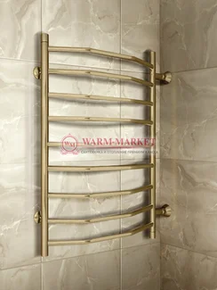 Warmer B Victoria 800х600х600 - 9 перекладин полотенцесушитель  c боковым подключением античная бронза