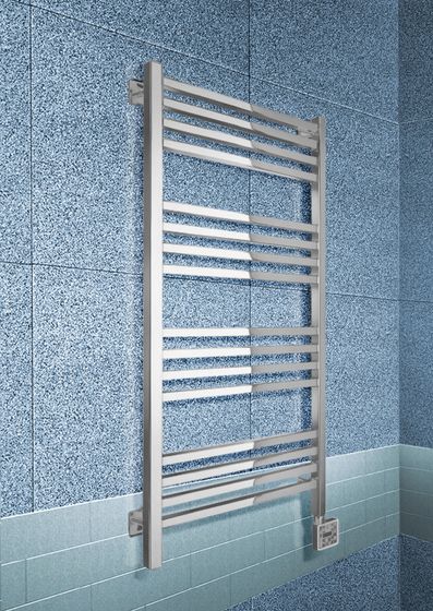 Modus E - электрический полотенцесушитель с квадратным профилем белого цвета