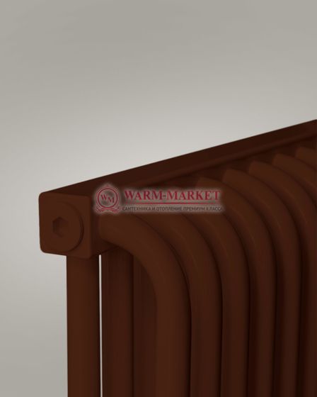Трубчатый радиатор KZTO RS‌-2 высотой 540 мм коричневого цвета